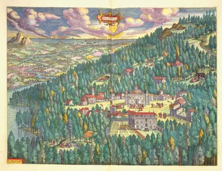 Antieke kaart van Daphne uit de 